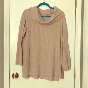 Light Pink Motherhood Nursing Cowl-neck Sweater